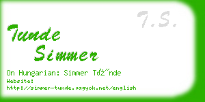 tunde simmer business card